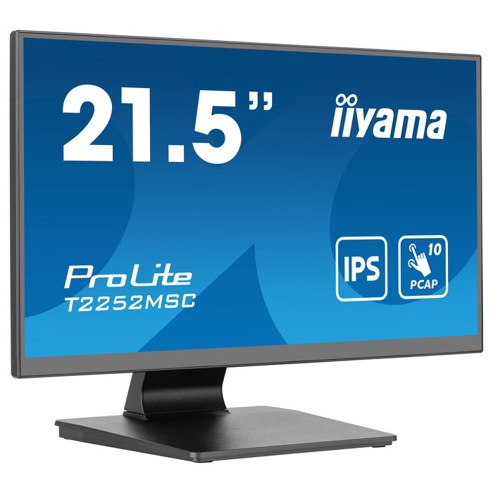 iiyama ProLite T2252MSC-B2 Monitor Táctil 54.6 cm (21.5") FHD 1920x1080 IPS Pantalla Táctil 5ms HDMI DisplayPort USB Altavoces Negro iiyama ProLite T2252MSC-B2 Monitor Táctil 54.6 cm (21.5") FHD 1920x1080 IPS Pantalla Táctil 5ms HDMI DisplayPort USB Altavoces Negro