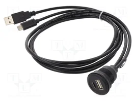 DeLOCK Cable USB 2.0 Macho USB-A/USB-C a Hembra USB-A/USB-C 1 m Negro