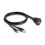 DeLOCK Cable USB 2.0 Macho USB-A/USB-C a Hembra USB-A/USB-C 1 m Negro