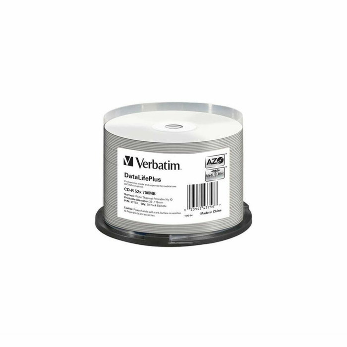 Verbatim CD-R DataLifePlus Wide Thermal Professional 700MB 52x (50 unidades)
