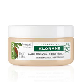 Klorane Mascarilla Reconstructora para Cabello Dañado - Tratamiento con Queratina Vegetal y Biocimentina, Revitaliza y Restaura Brillo - 250 ml