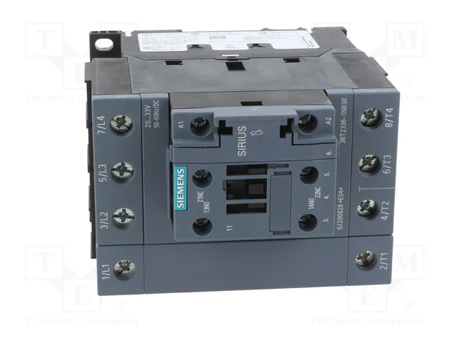 SIEMENS 3RT2336-1NB30 Contactor 4-polar 24V DC SIEMENS 3RT2336-1NB30 Contactor 4-polar 24V DC