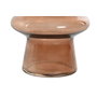 DKD Home Decor Jarrón Moderno Decorativo de Cristal Color Ámbar