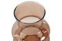 DKD Home Decor Jarron Moderno Decorativo de Cristal Color Ámbar 11.5 cm Ancho x 11.5 cm Largo x 19.5 cm Alto