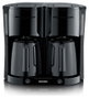 Severin KA 9315 Cafetera de filtro negra con dos jarras térmicas