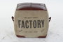 DKD Home Decor Reposapies Vintage Marron Beige Piel Poliester 40 x 40 x 46 cm