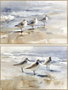 DKD Home Decor Cuadro Lienzo Playa Gaviotas Surtido de 2