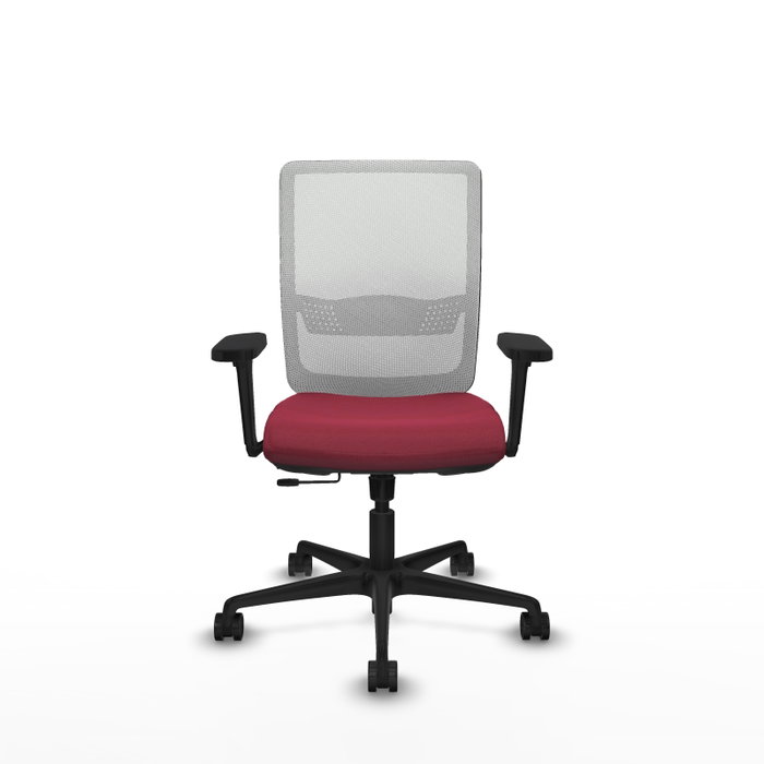 PIQUERAS Y CRESPO Silla de oficina Haches con mecanismo Sincro/Traslack, Granate y Blanco PIQUERAS Y CRESPO Silla de oficina Haches con mecanismo Sincro/Traslack, Granate y Blanco