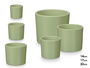 Ibergarden Set 3 Macetas Cilindro Menta Mate, 14 cm, 17 cm, 22 cm, Arcilla
