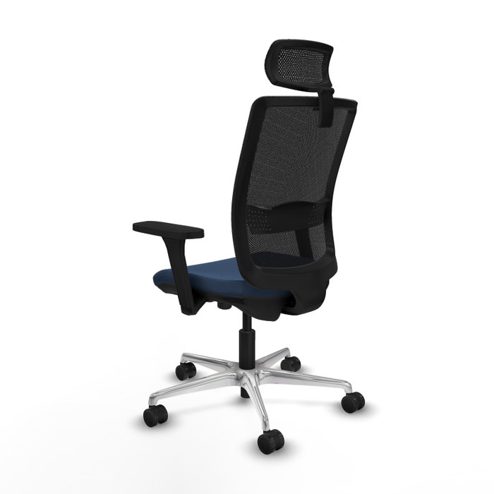 PIQUERAS Y CRESPO Silla de oficina Haches Azul marino y Negro