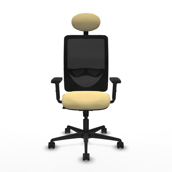 PIQUERAS Y CRESPO Silla de oficina Zulema con mecanismo Sincro, Crema y Negro PIQUERAS Y CRESPO Silla de oficina Zulema con mecanismo Sincro, Crema y Negro