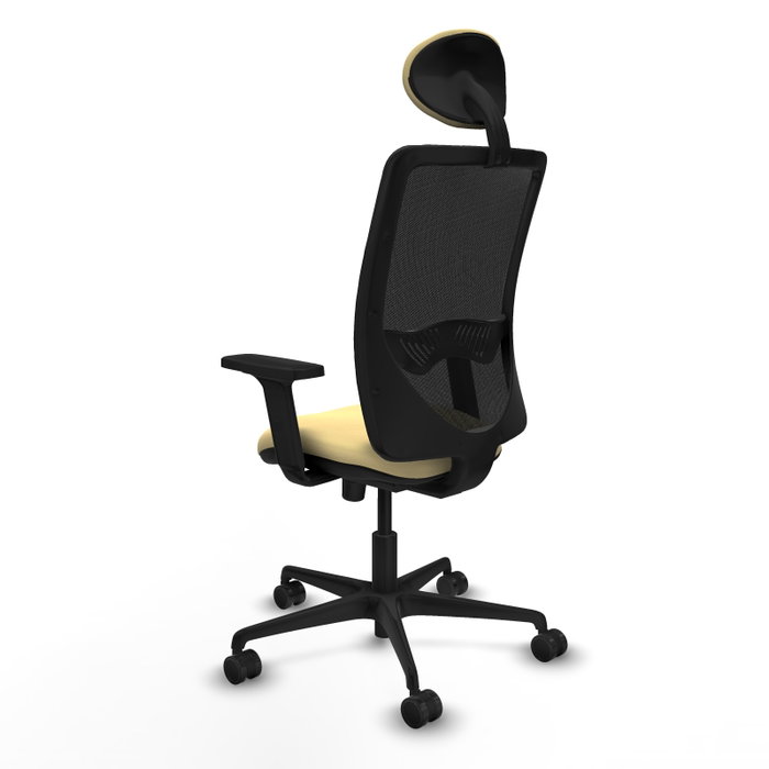 PIQUERAS Y CRESPO Silla de oficina Zulema con mecanismo Sincro, Crema y Negro PIQUERAS Y CRESPO Silla de oficina Zulema con mecanismo Sincro, Crema y Negro