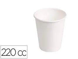 Blanca Vaso Térmico Cartón Blanco 200 cc Biodegradable Paquete 50 Unidades