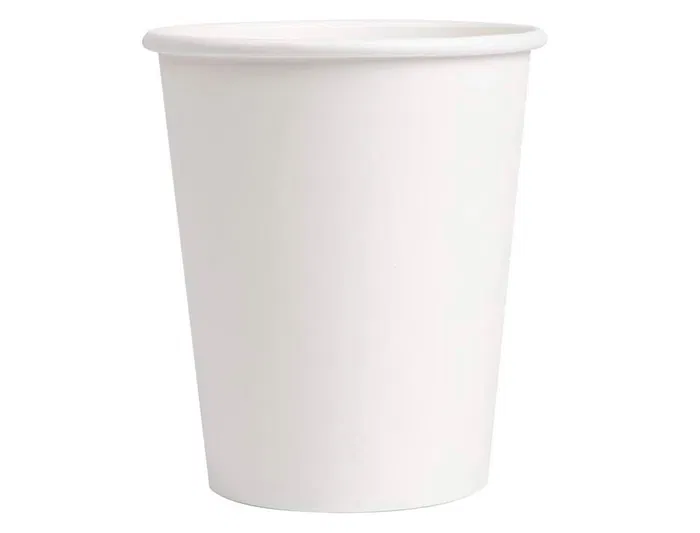 Blanca Vaso Térmico Cartón Blanco 200 cc Biodegradable Paquete 50 Unidades