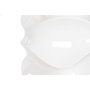 DKD Home Decor Macetero de Fibra de Vidrio Blanco con Diseño de Ondas y Acabado Lacado