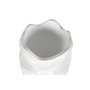 DKD Home Decor Macetero de Fibra de Vidrio Blanco con Diseño de Ondas y Acabado Lacado