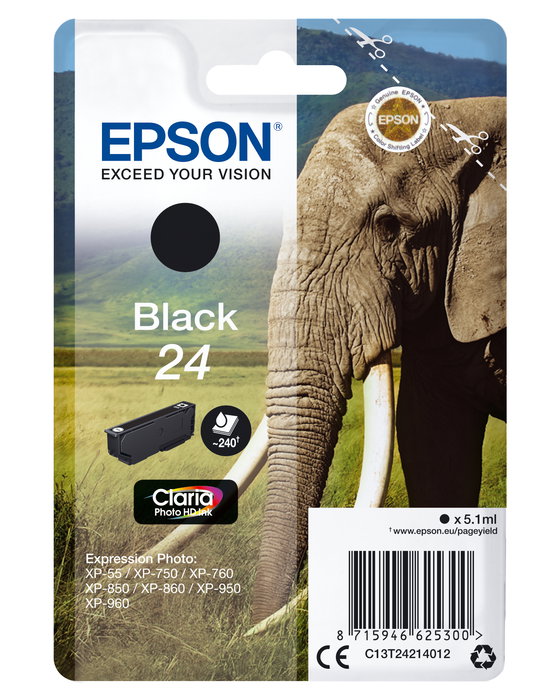 Epson Claria Photo HD Ink Cartucho Negro 24 Expression Photo XP-950 Epson Claria Photo HD Ink Cartucho Negro 24 Expression Photo XP-950