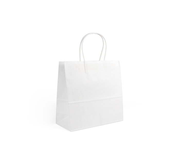 Algon Set-3 Bolsa Papel Blanco 26x17x26 cm (24 Unidades)