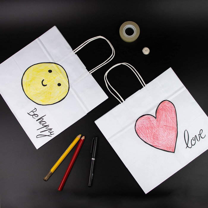 Algon Set-3 Bolsa Papel Blanco 26x17x26 cm (24 Unidades)