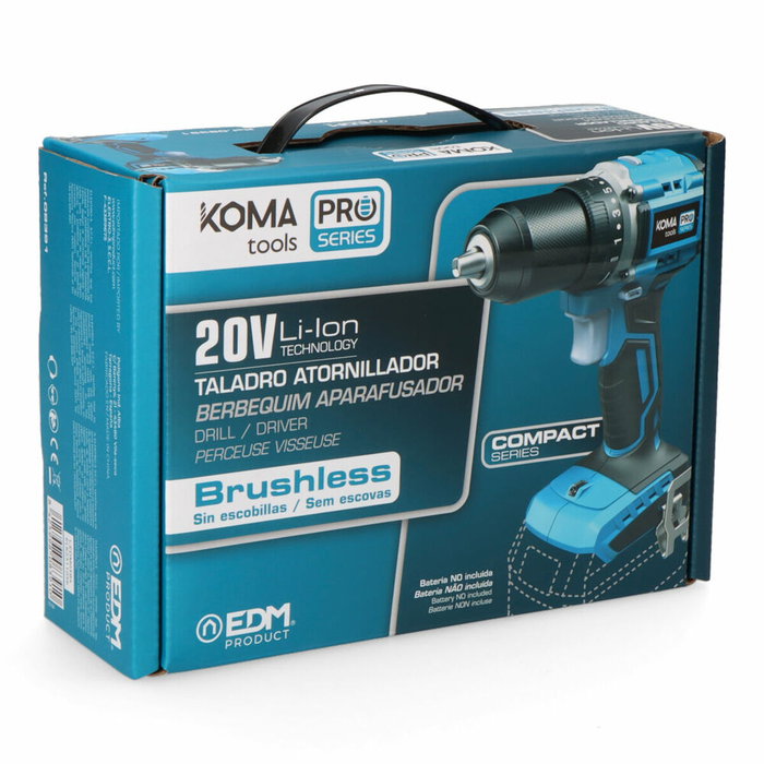 Koma Tools Taladro atornillador compacto brushless 20 v