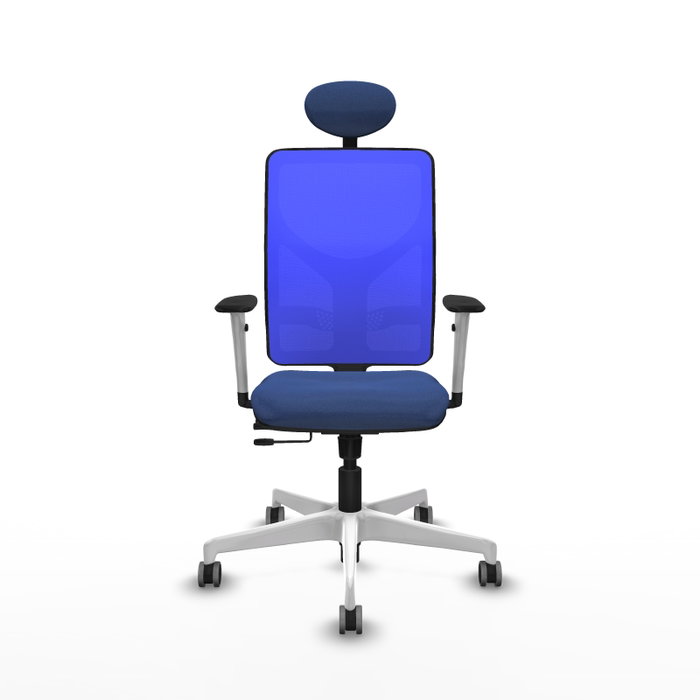 PIQUERAS Y CRESPO Silla de oficina Motilla Azul con mecanismo Sincro/Traslack
