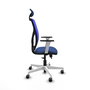 PIQUERAS Y CRESPO Silla de oficina Motilla Azul con mecanismo Sincro/Traslack
