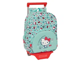 Mochila Escolar con Ruedas Hello Kitty Sea lovers Turquesa 26 x 34 x 11 cm