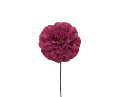 Oplante Flor Flamenca Pick de Zinnia Fucsia, Accesorio Floral Decorativo, 17 cm Alto