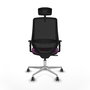 PIQUERAS Y CRESPO Silla de oficina Mardos con mecanismo Sincro, Morado y Negro