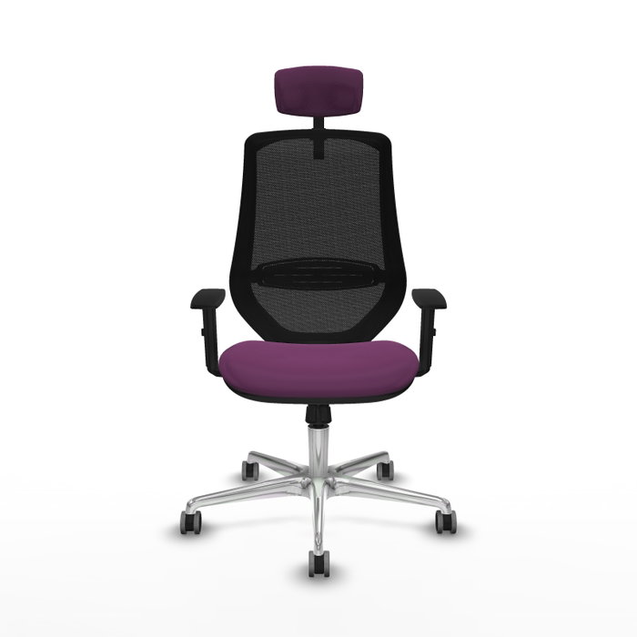PIQUERAS Y CRESPO Silla de oficina Mardos con mecanismo Sincro, Morado y Negro