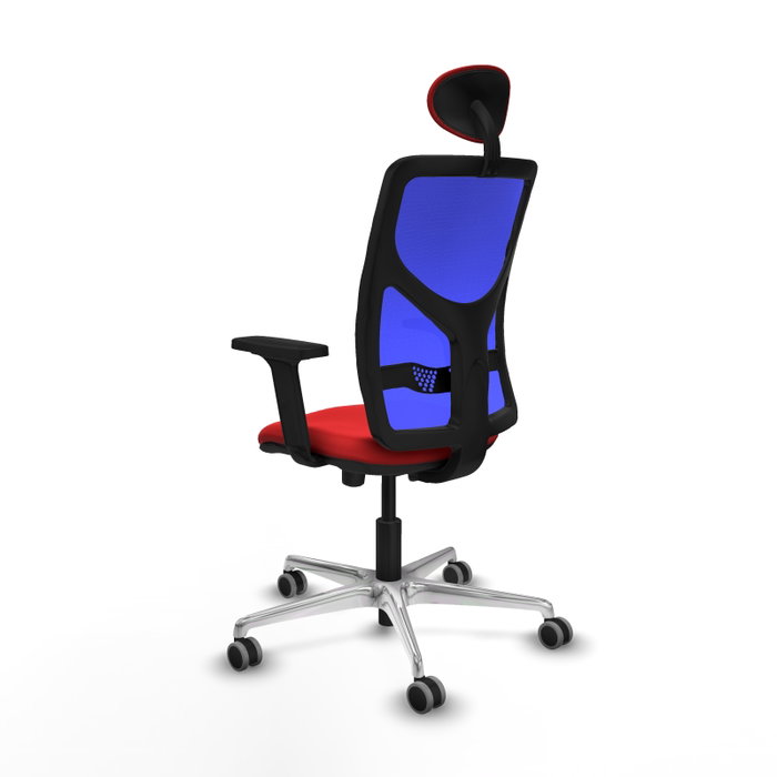 PIQUERAS Y CRESPO Silla de oficina Motilla con mecanismo Sincro/Traslack Rojo y Azul PIQUERAS Y CRESPO Silla de oficina Motilla con mecanismo Sincro/Traslack Rojo y Azul