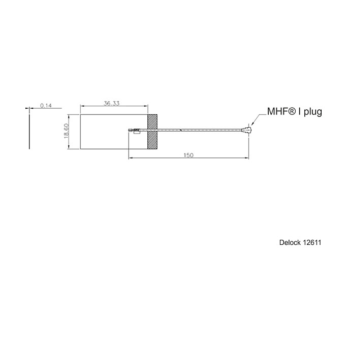 DeLOCK 12611 Antena WLAN FPC Interna MHF Macho 15 cm DeLOCK 12611 Antena WLAN FPC Interna MHF Macho 15 cm