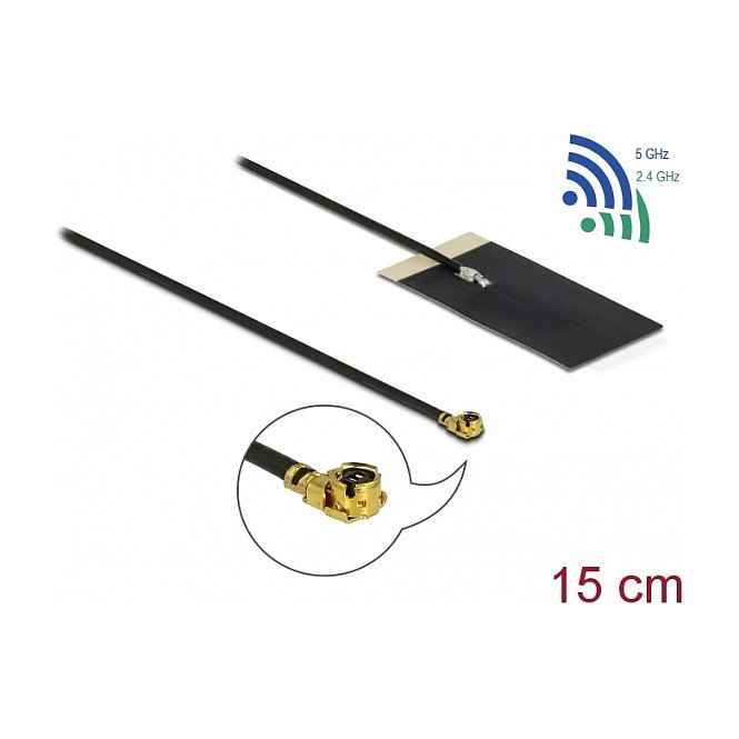 DeLOCK 12611 Antena WLAN FPC Interna MHF Macho 15 cm DeLOCK 12611 Antena WLAN FPC Interna MHF Macho 15 cm