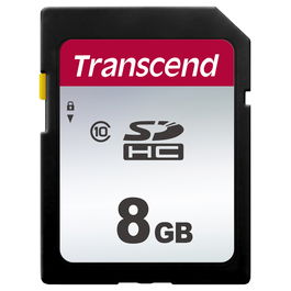 Transcend SDHC SDC300S 8GB Clase 10 U1 Tarjeta de Memoria Velocidad Lectura 20 MB/s Escritura 10 MB/s