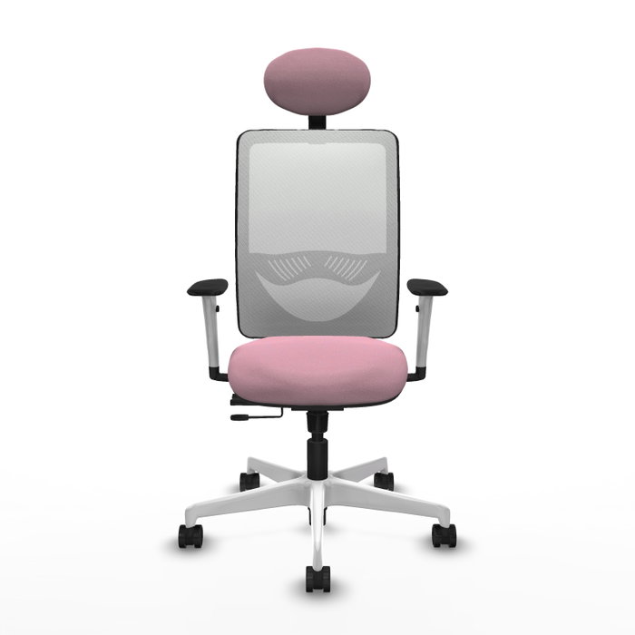 PIQUERAS Y CRESPO Silla de oficina Zulema Rosa y Blanco PIQUERAS Y CRESPO Silla de oficina Zulema Rosa y Blanco