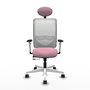 PIQUERAS Y CRESPO Silla de oficina Zulema Rosa y Blanco