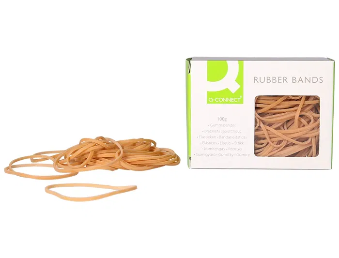Q-connect Gomillas Elásticas 120 x 2 mm 100 gr