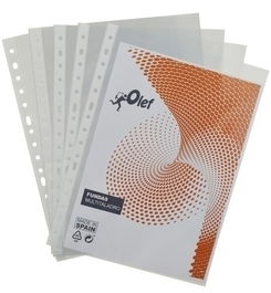 Funda Multitaladro Olef Pp 90Μ Cristal Liso Fº 16 Tal.Rfzo. Paquete De 100