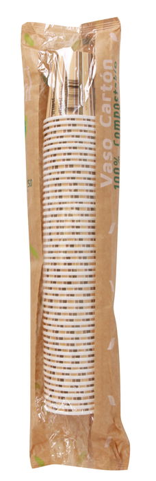 Algon Set 50 Vasos de Cartón para Café 120 cc - Dimensiones: 6 cm Ancho x 6.5 cm Alto x 6 cm Largo (12 Unidades)