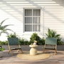 Beau Rivage Juego de 2 sillones de jardín VERONE de madera de acacia FSC y cuerda verde