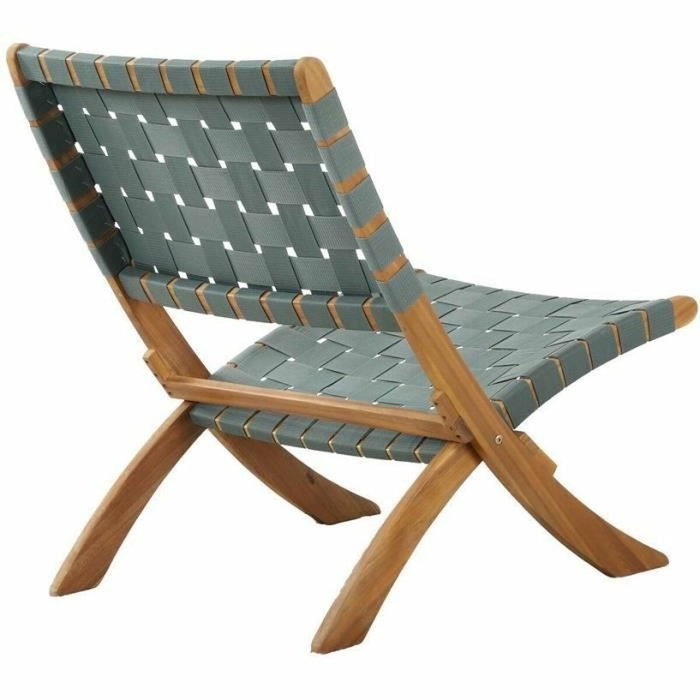 Beau Rivage Juego de 2 sillones de jardín VERONE de madera de acacia FSC y cuerda verde