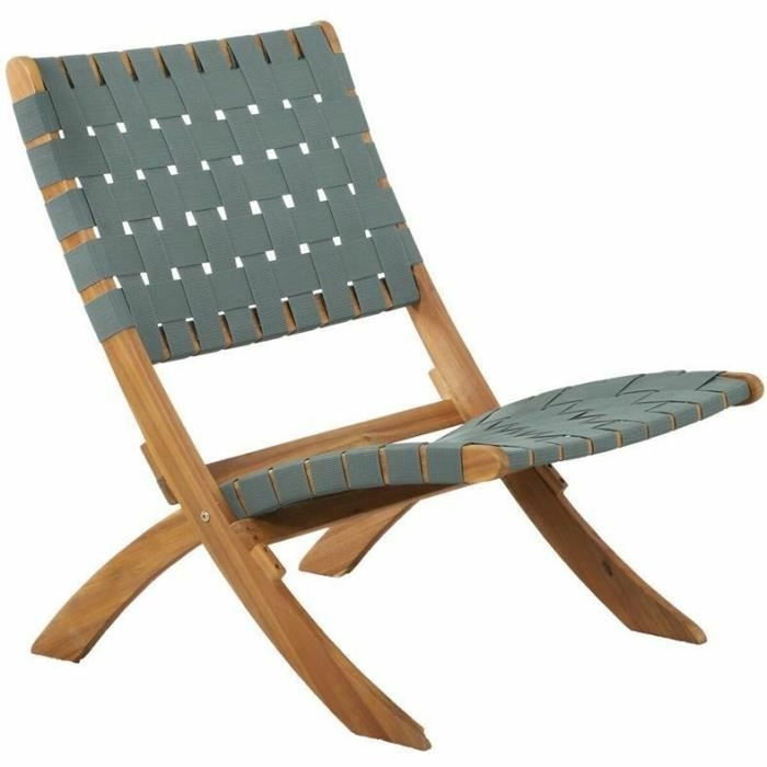 Beau Rivage Juego de 2 sillones de jardín VERONE de madera de acacia FSC y cuerda verde