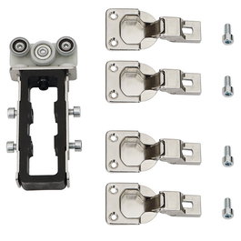 TERNO Deslizante Superior Central 873 Zigzag Con Rodamientos Y 4 Bisagras Para Armarios De 3 O 4 Puertas