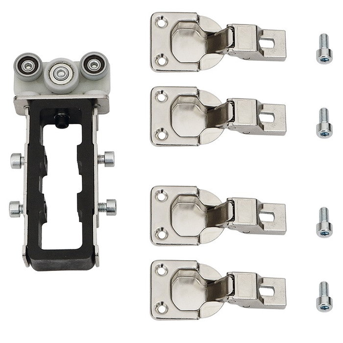 TERNO Deslizante Superior Central 873 Zigzag Con Rodamientos Y 4 Bisagras Para Armarios De 3 O 4 Puertas TERNO Deslizante Superior Central 873 Zigzag Con Rodamientos Y 4 Bisagras Para Armarios De 3 O 4 Puertas