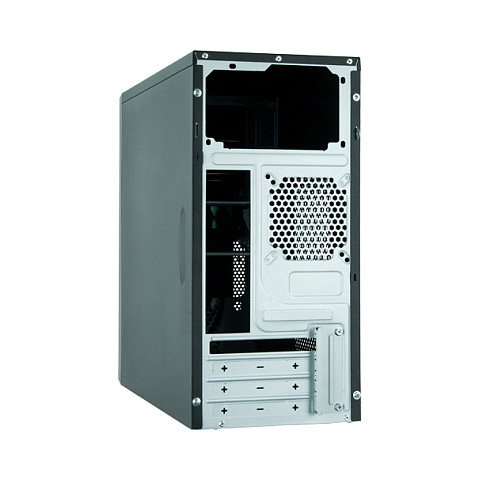 Chieftec Computer Mini 350W Elox Serie HO-12B-350GPB - Torre PC Negro, Micro ATX, con Fuente 350W, 2 USB 3.2, 2 USB 2.0