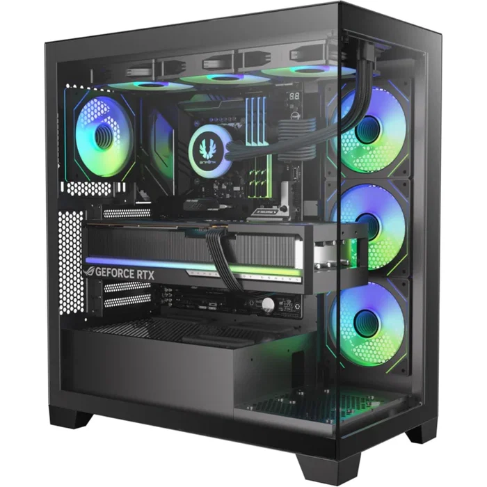 BitFenix Ceto 500 A-RGB Caja PC Semitorre ATX Negro, Cristal Templado, 4 Ventiladores ARGB, 1x USB-C, 2x USB 3.0, Filtros Magnéticos, Soporta GPU 434mm