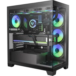 Caja semitorre atx ceto 500 a-rgb black bitfenix 1 x usb tipo-c, 2 x usb 3.0/ atx/ 4 ventiladores argb incluidos