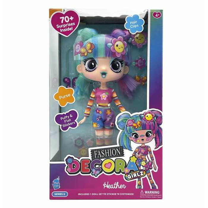 Toy Partner Muñeca Decora Fashion 28 Cm con más de 70 sorpresas y pegatinas con relieve - Modelos surtidos