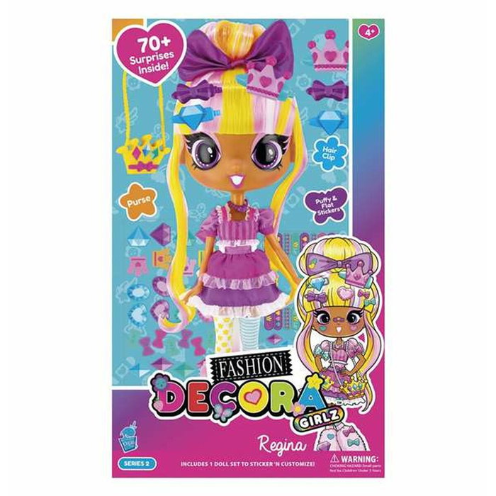 Toy Partner Muñeca Decora Fashion 28 Cm con más de 70 sorpresas y pegatinas con relieve - Modelos surtidos