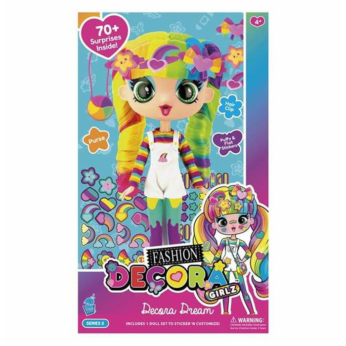 Toy Partner Muñeca Decora Fashion 28 Cm con más de 70 sorpresas y pegatinas con relieve - Modelos surtidos